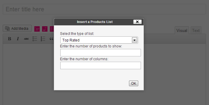 Products List Insertion